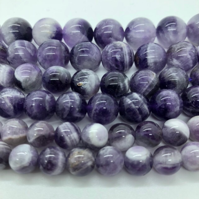 Chuỗi Hạt Đá Thạch Anh Tím Tự Nhiên 4-12mm Dùng Làm Đồ Trang Sức Thủ Công