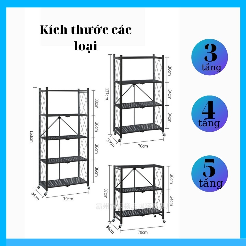 (mua 1 tặng 1)Kệ sắt đa năng 4 tầng tinomax có bánh xe có thể gấp gọn, 1 đổi 1 trong 7 ngày