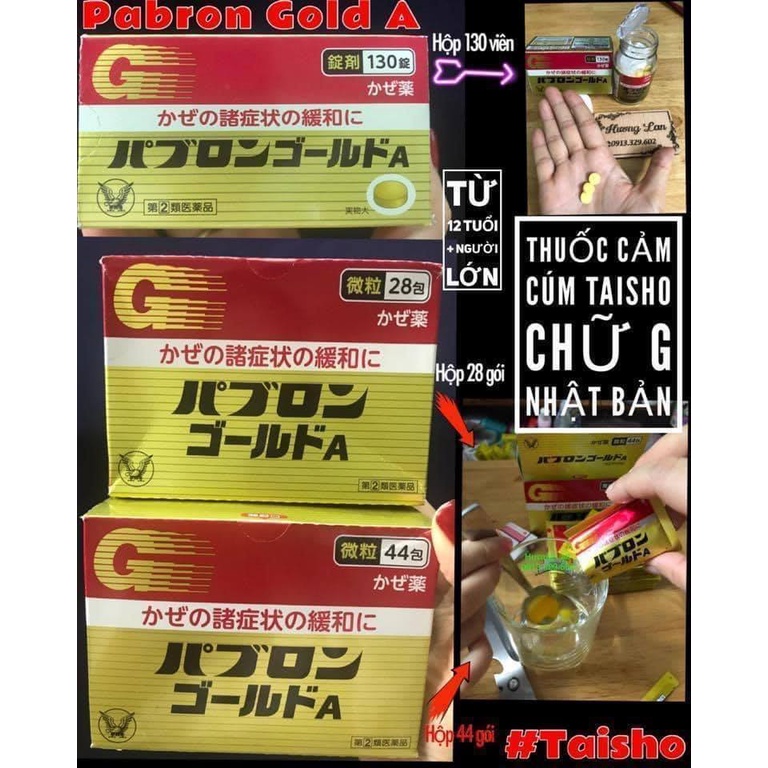 Hộp Đựng 44 Gói Thảo Dược Cảm Cúm Của Nhật Bản Taisho Pabron Gold A Hàng Nội Địa