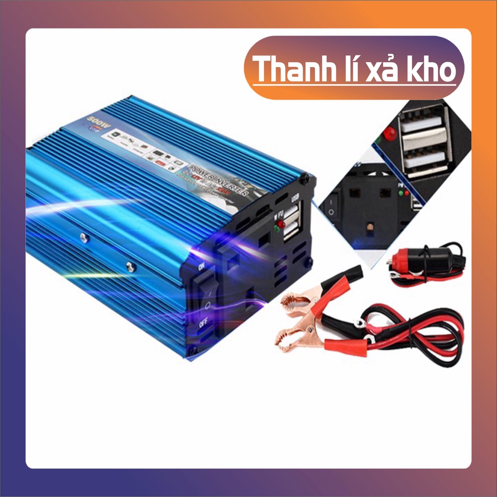 Bộ kích điện ắc quy 12V lên 220V 500W INVERTER