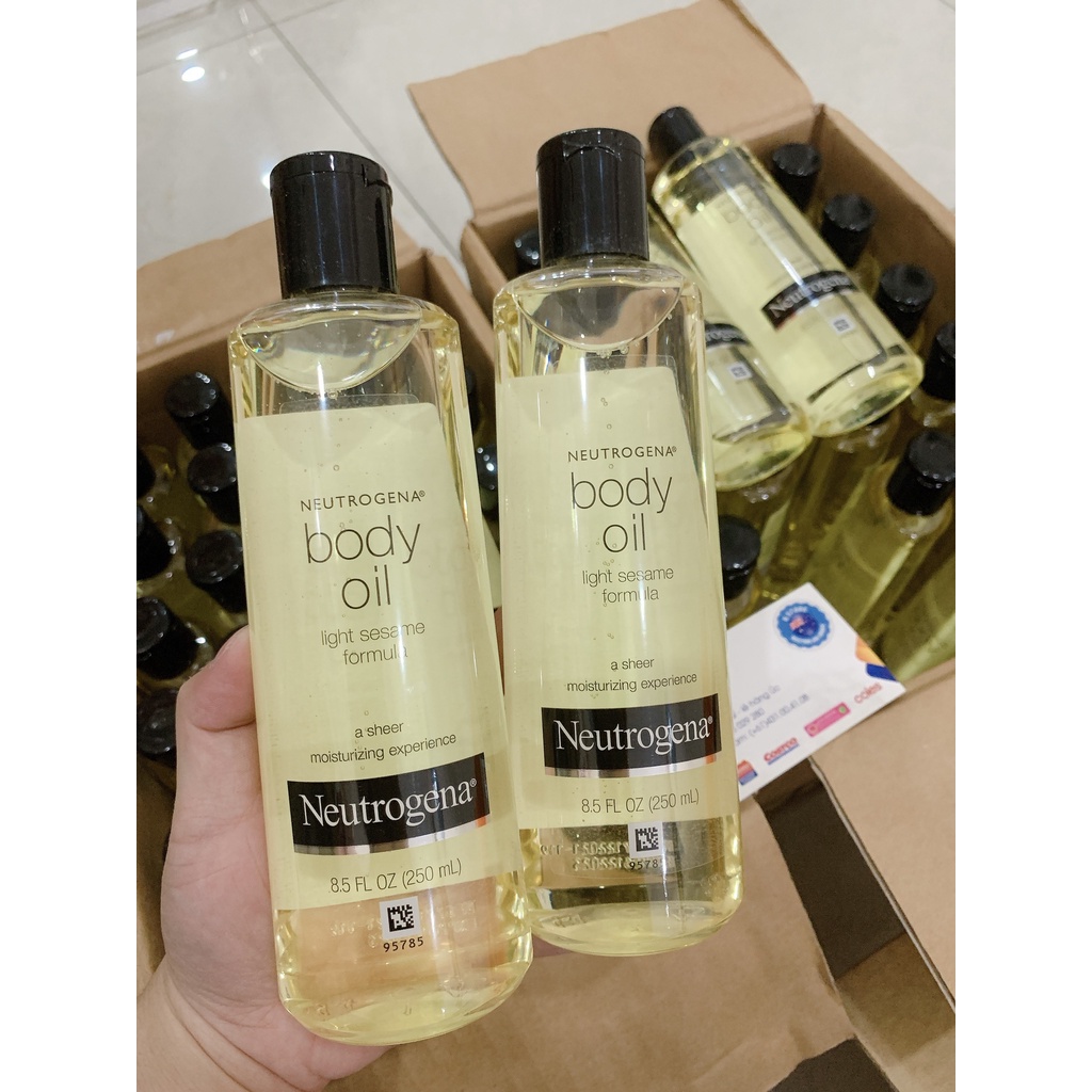 Dầu dưỡng thể Neutrogena Body Oil Light Sesame Formula 250ml