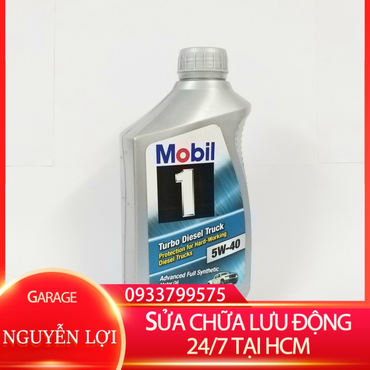 [ SỬA CHỮA LƯU ĐỘNG 24/7 HCM ] Combo 3 chai Nhớt ô tô máy dầu, bán tải Mobil 1 5w40 full synthetic tăng áp turbo 1L GARA