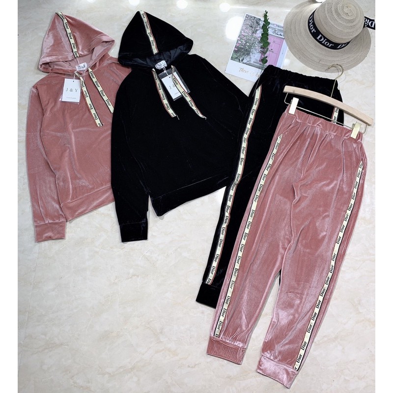 Set Nhung Mũ Chạy Viền sang chảnh