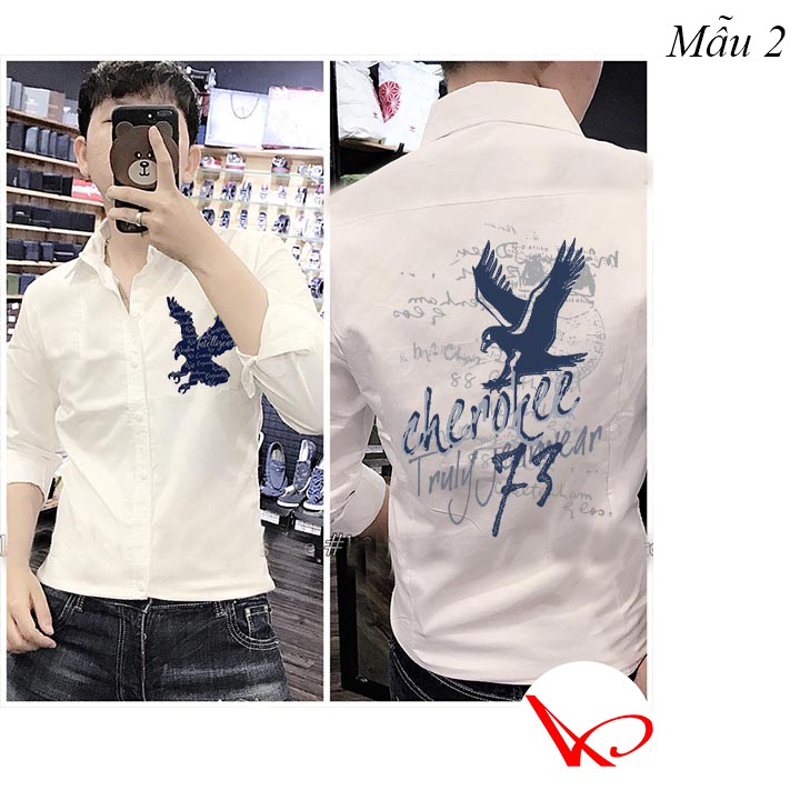 Follow Shop Săn Deal Hot Ngày 11/11 Áo Sơ Mi Nam Màu Trắng In Họa Tiết Thời Trang | BigBuy360 - bigbuy360.vn