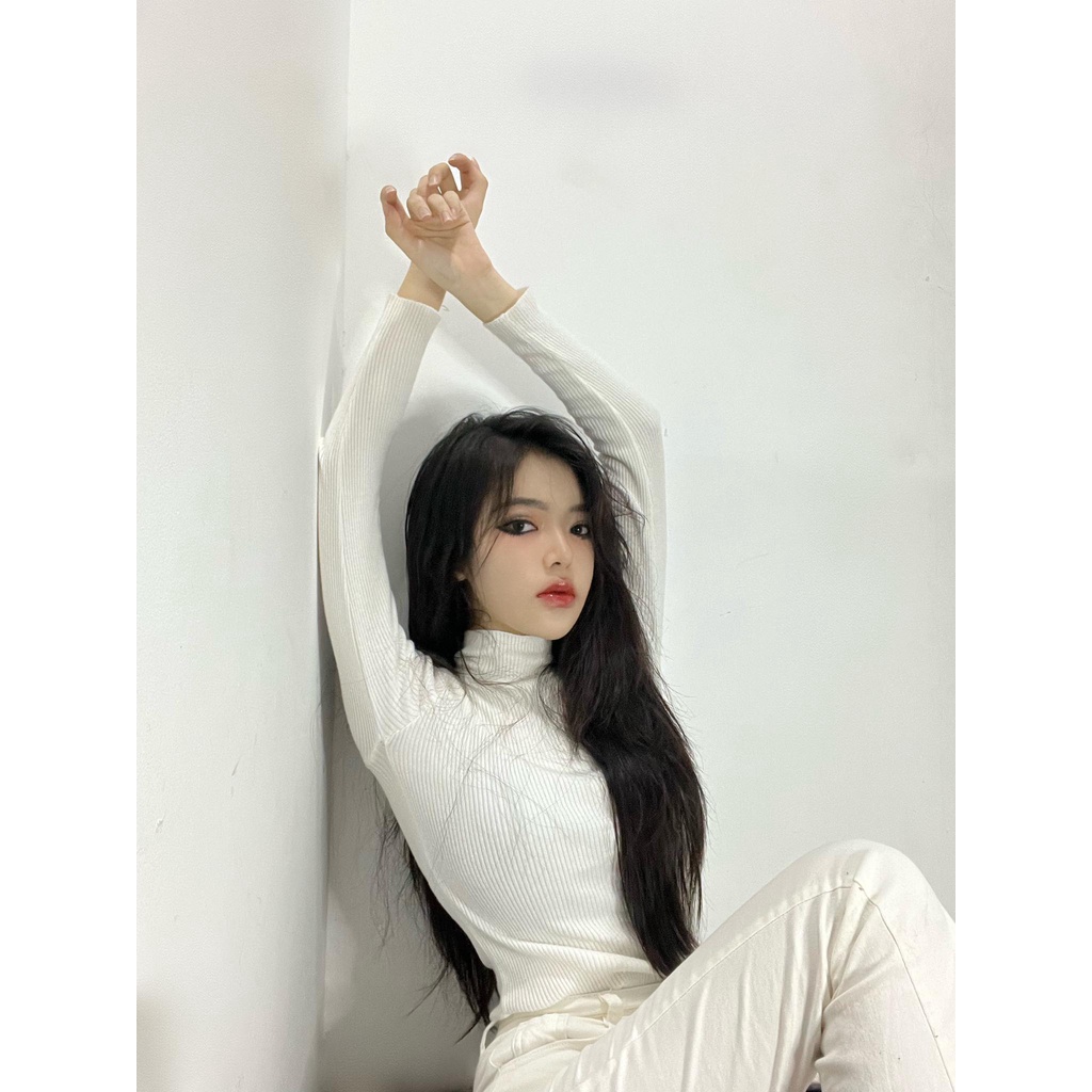 [AITHEE] ÁO LEN TĂM CỔ LỌ DÀI PHỦ NỬA TAY