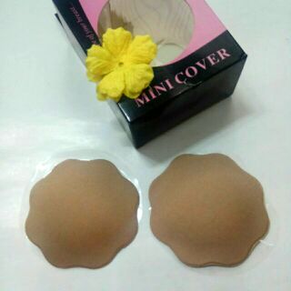 Bông dán núm ngực bằng vải màu đen và da ( 1hộp / 1cặp )