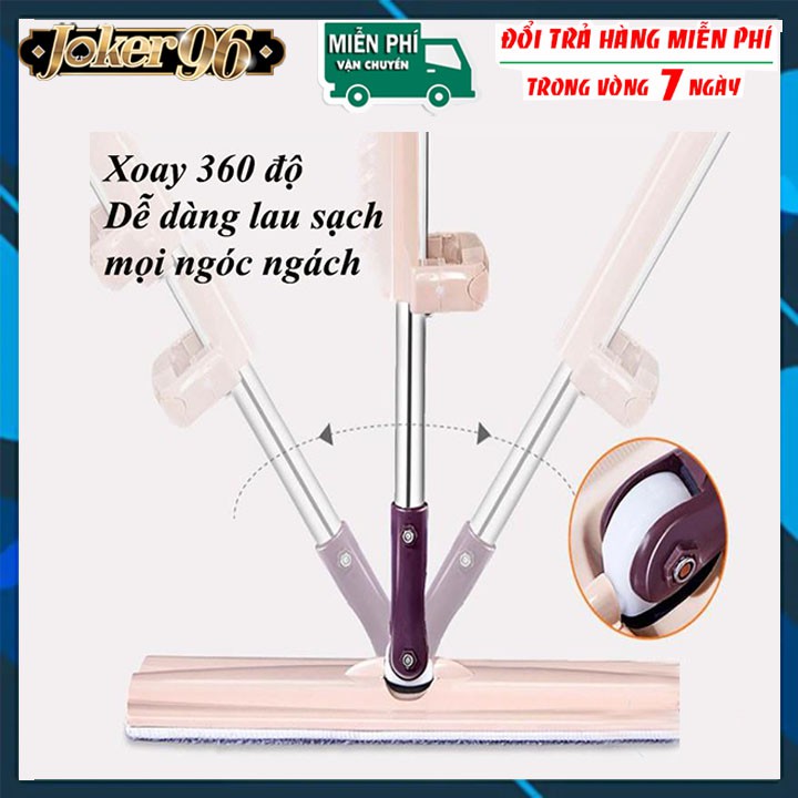 Cây lau nhà ,chổi lau nhà tự vắt phẳng thông minh Spin Mop xoay 360 độ