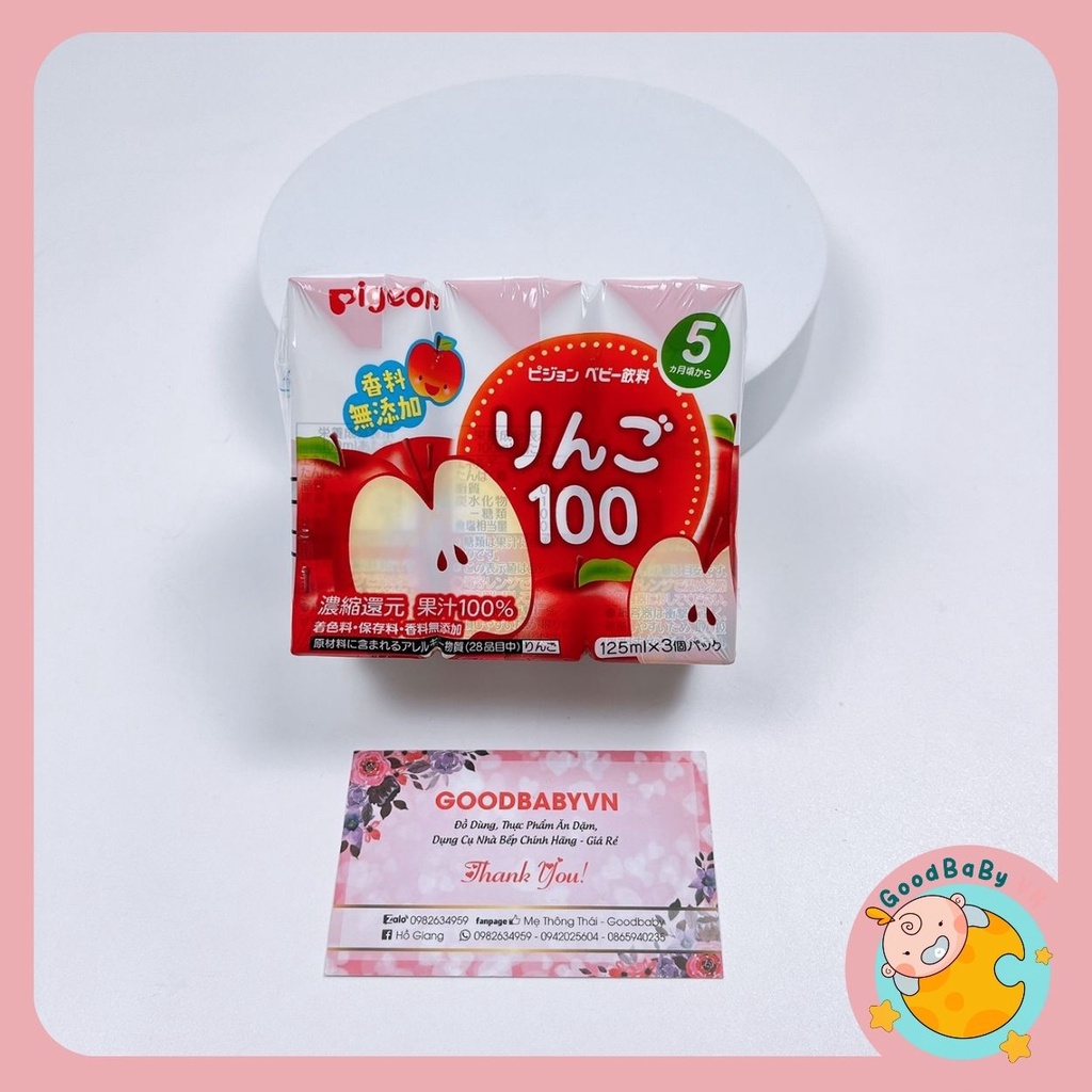 Nước ép rau củ,hoa quả cho bé WAKODO , PEGION ( lốc 3 hộp x 125ml) nhật bản Goodbabyvn