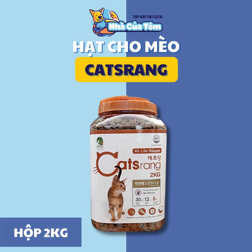 [Hộp 2kg] Thức Ăn Hạt Catsrang Cho Mèo Mọi Lứa Tuổi