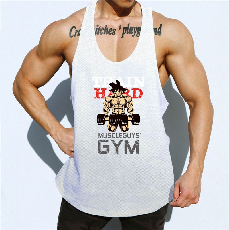 New Workout Men's Gym Fitness Tank Top Muscle Singlets Fashion Sports Quick Dry Gym Clothing Mesh Bodybuilding Sleeveless Vest