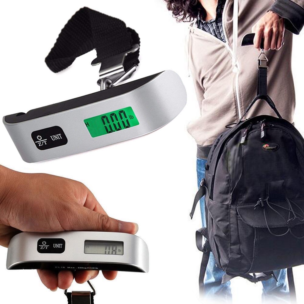 50kg/110lb Hook Belt Scale LCD Digital Electronic Scale For Travel Suitcase Luggage Hanging Scales Weighing Hand Held
