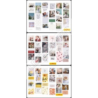 Sticker washi A4 [ ẢNH POLAROID ] Dạng Lì Trang Trí Bullet Journal Siêu Đẹp MẪU 4 (110021-110023)