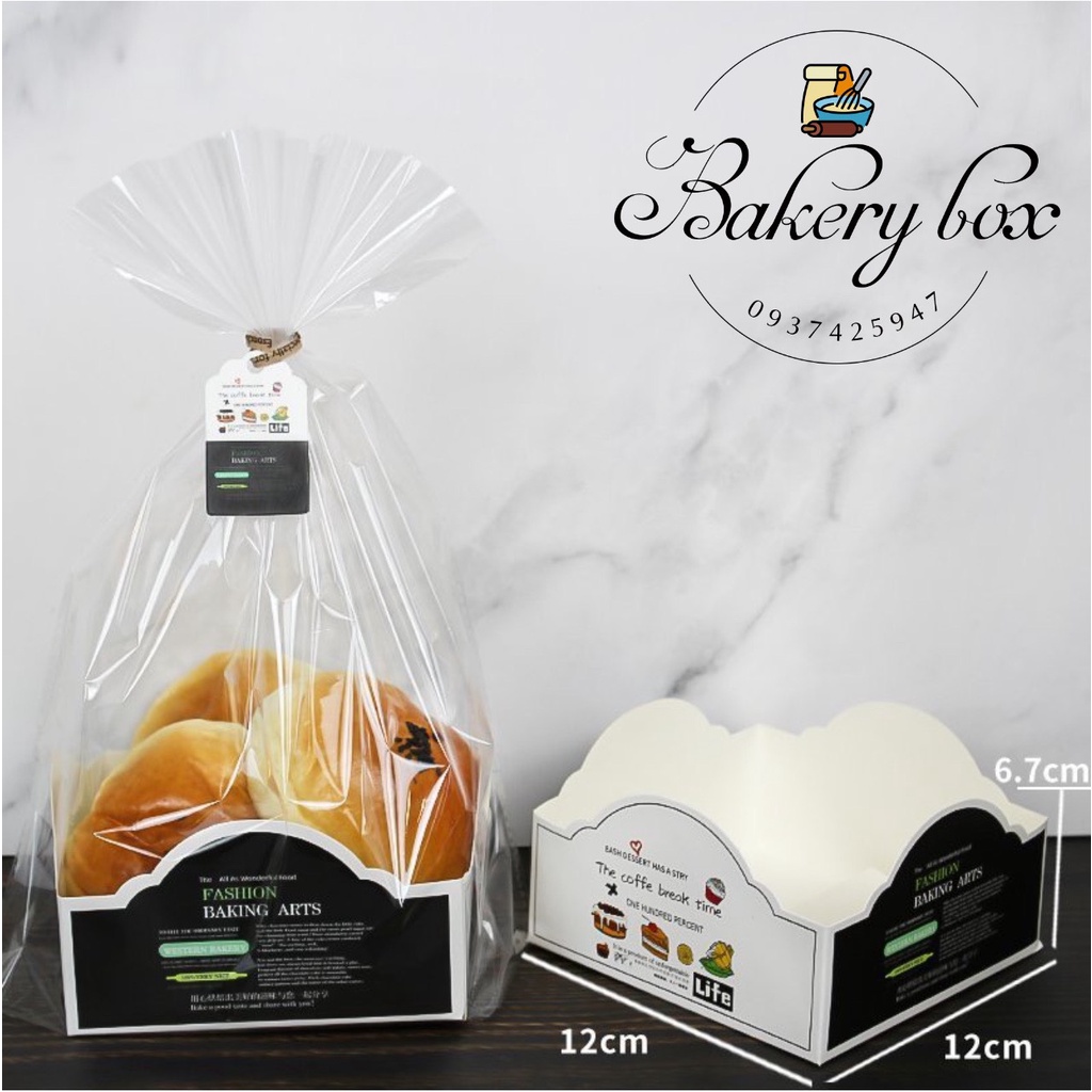 100 Túi Đựng Bánh Cookie Size Lớn Kèm Đế Giấy Và Kẽm Buộc