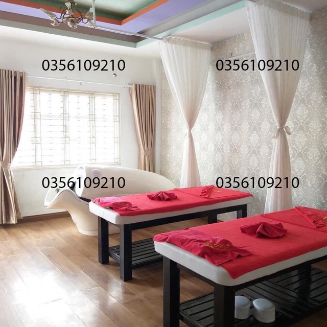 Rèm Voan Trắng Ngăn Giường Spa