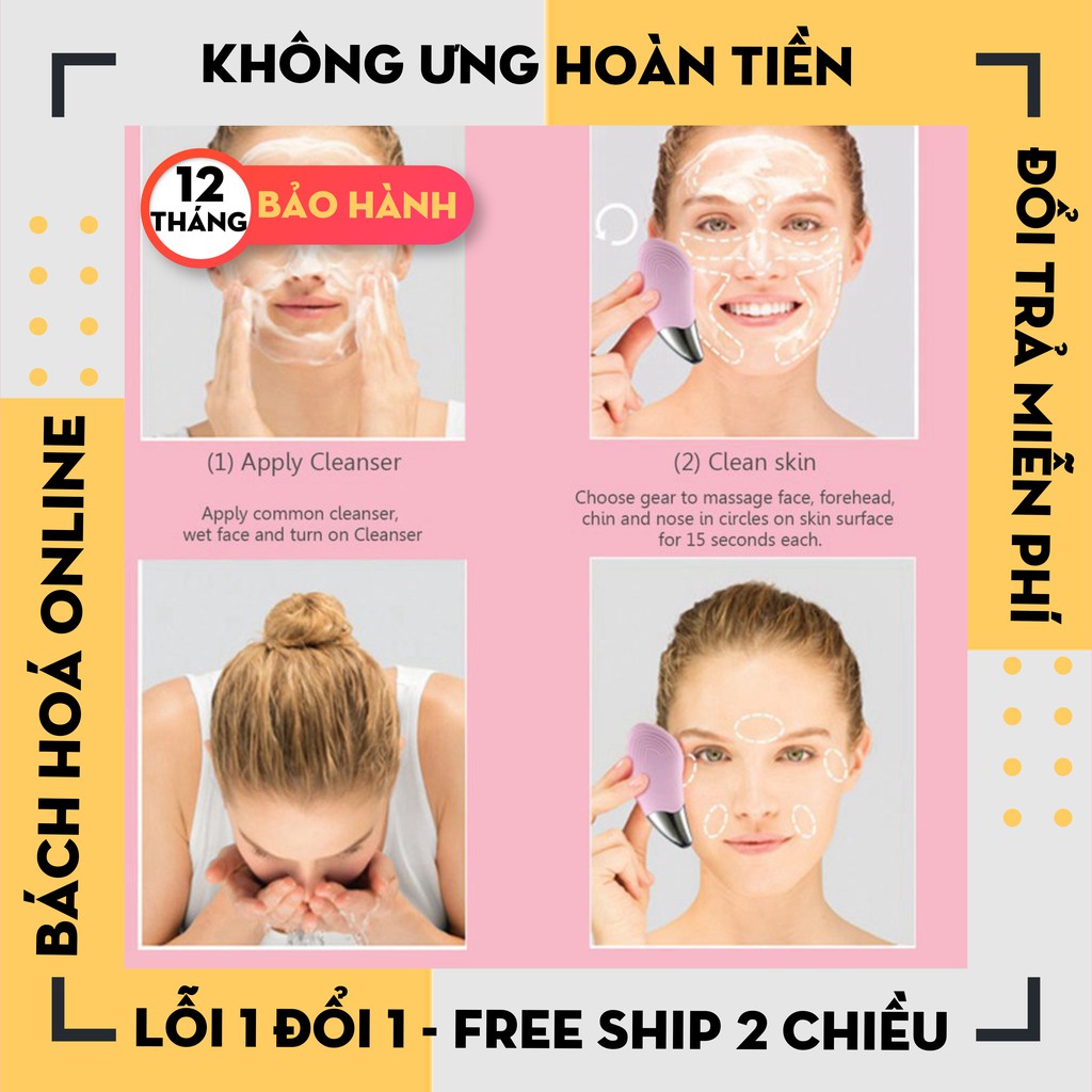 [Hàng Loại 1]  Máy rửa mặt cầm tay mini,máy massage mặt tích điện cao cấp - Bảo hành 12 tháng | BigBuy360 - bigbuy360.vn