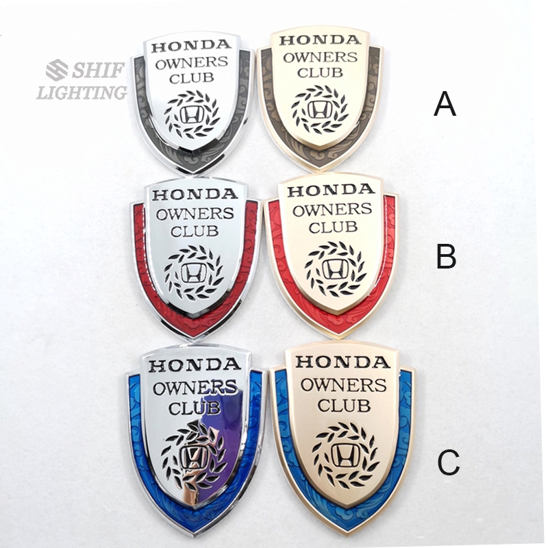 Logo Kim Loại Trang Trí Xe Hơi Honda Owners