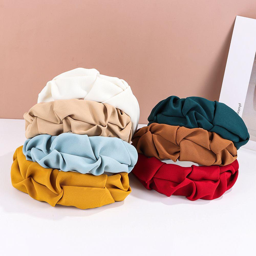 Băng Đô Rửa Mặt Màu Trơn Bản Rộng Thời Trang