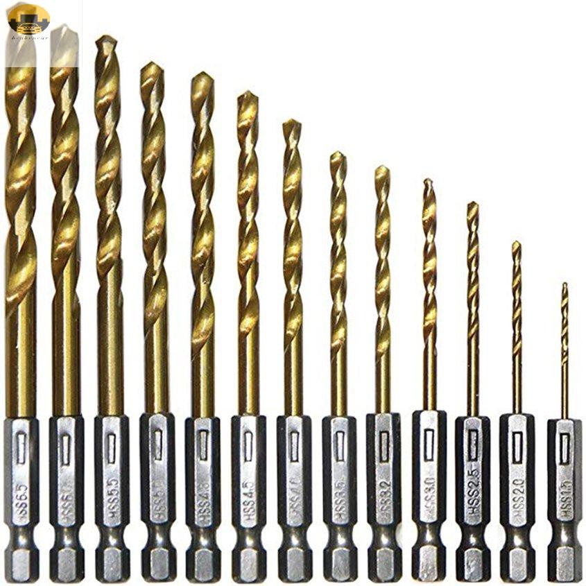 Bộ 13 Mũi Khoan Xoắn Bằng Thép Hss Chuyên Dụng