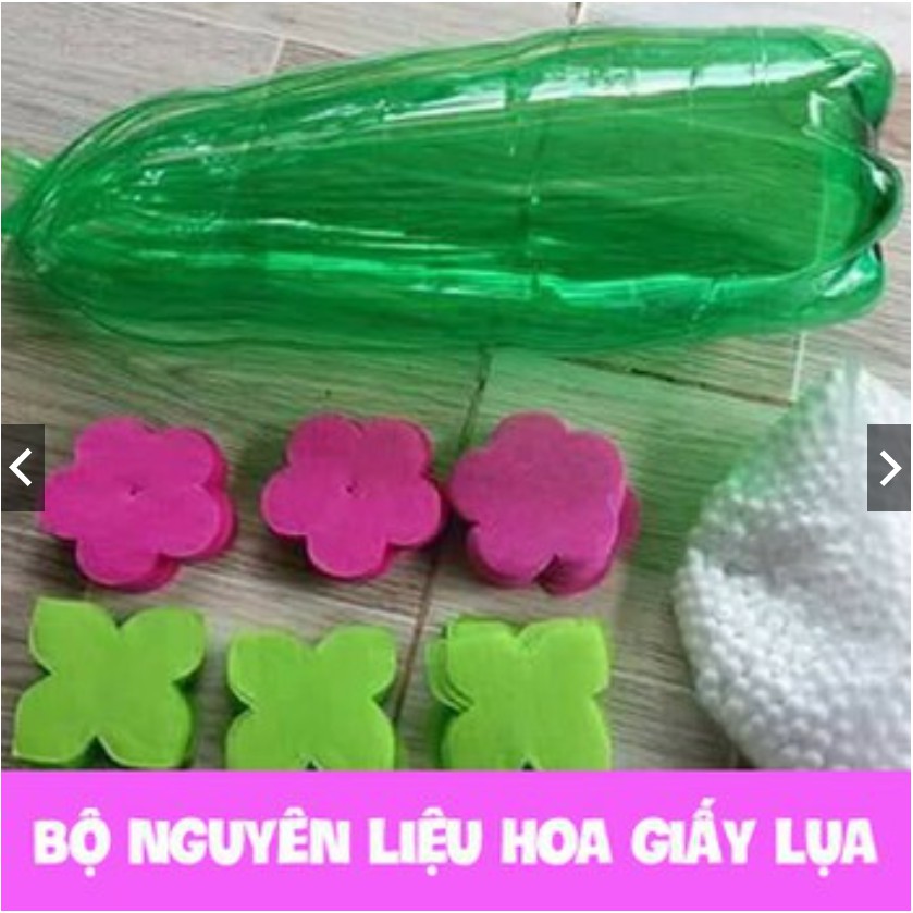 Bộ nguyên liệu làm hoa mai, cúc giấy Lụa (Gấm)