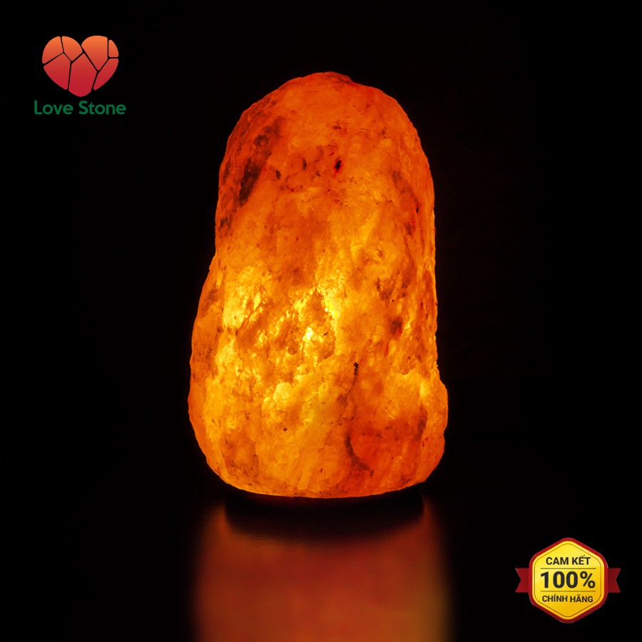 Bộ 2 Đèn Đá Muối Tự Nhiên Himalaya Love Stone - Hàng Chính Hãng