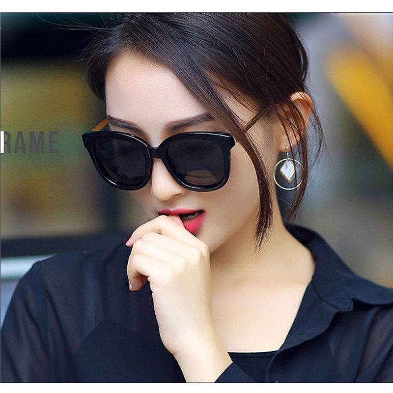 Kính mát thời trang gọng kim loại khắc chữ V mạ vàng cực đẹp dành cho nam và nữ G1 FULLBOX