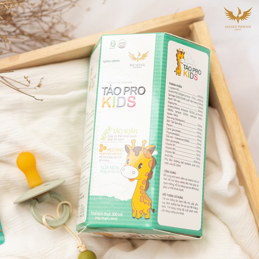 Siro ăn ngon cho bé Tảo Pro Kids giúp bé ăn ngon ngủ ngon tăng sức đề kháng