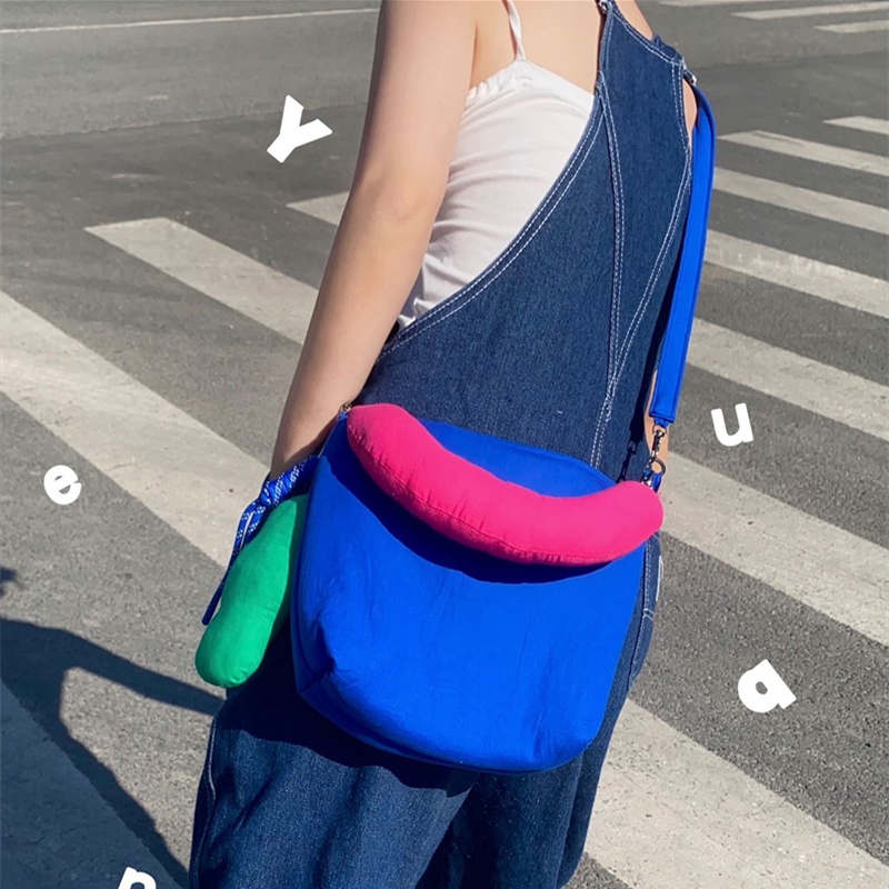 Túi Đeo Vai Phủ Lông Mềm Thêu Họa Tiết Dễ Thương Thời Trang Thu Đông Cho Nữ 2022