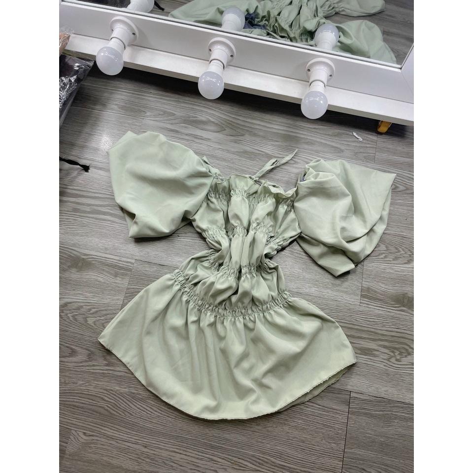 Áo Kiểu Voan Nhún Toàn Thân Ngắn Tay Dễ Thương  TTKXA0321