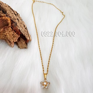Dây chuyền nữ mặt hoa đính đá