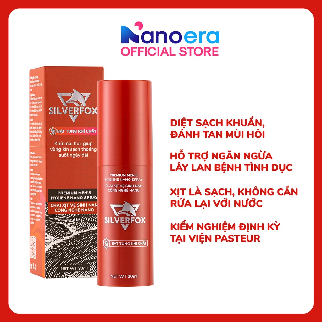 Dung Dịch Vệ Sinh Nam Silver Fox Lành Tính Khử Mùi Hương Thơm Dễ Chịu 40ml