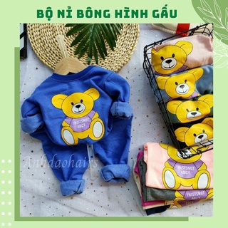 Bộ Nỉ Cho Bé Trai Và Gái Từ 3-15kg Chất Nỉ Bông Dày, Giữ Nhiệt Tốt, Mẫu Mã Cute Đáng Yêu Giảm Giá 50%