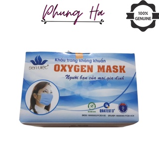 Khẩu trang y tế sen việt oxygen mask 4 lớp có kháng khuẩn,hộp 50 cái
