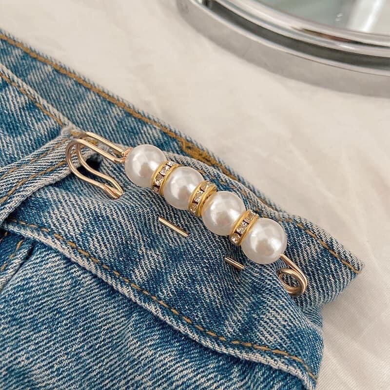 Ghim Cài/ Khuy Cài/ Nút Cài Quần &quot;THU NHỎ EO&quot; Cực HOT 2021 Ulzzang Cho Nữ