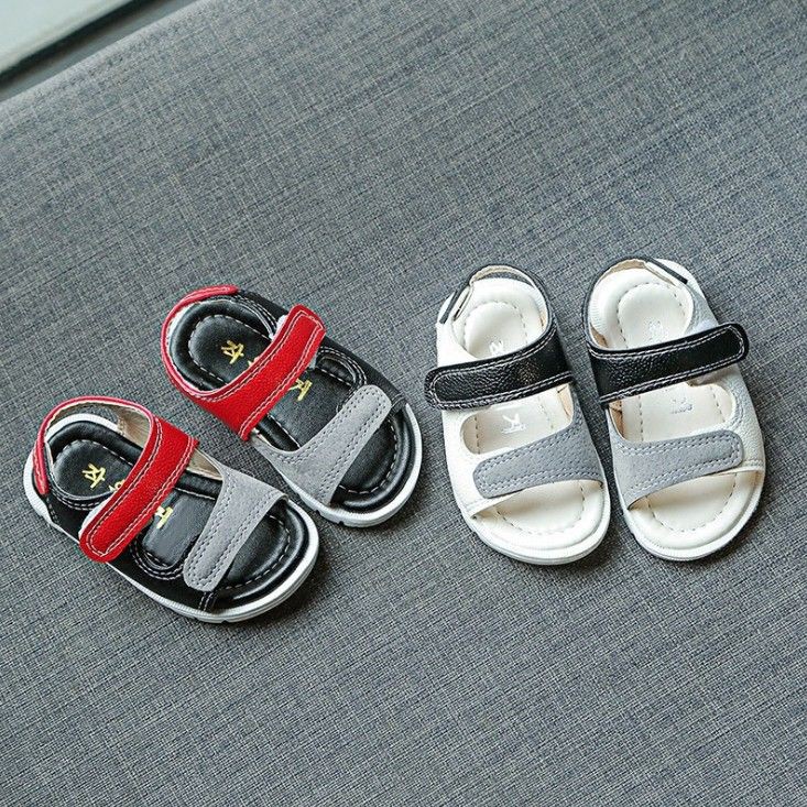 Sandal Dép bé Trai hai quai đế mềm cho cả bé mới tập đi