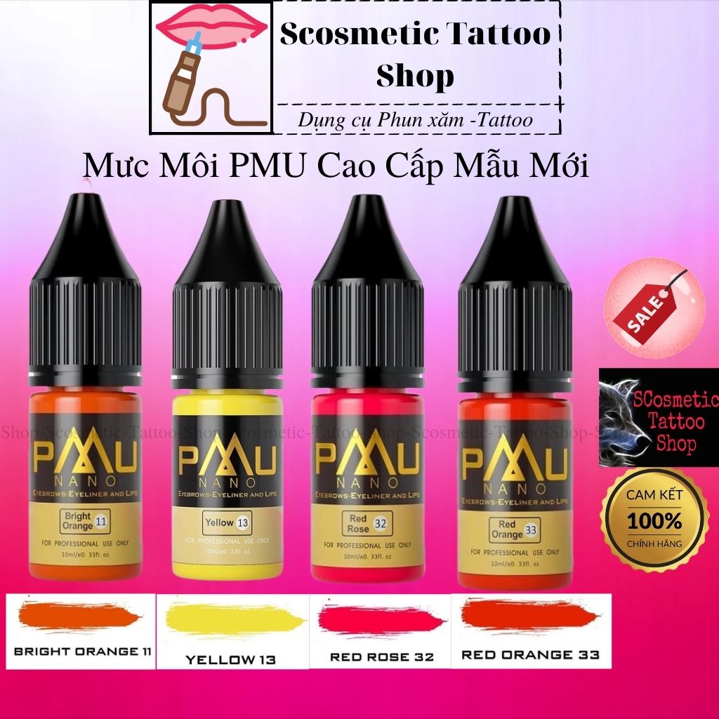 [CHÍNH HÃNG] Mực Nano PMU Cao Cấp Phun Xăm Mày Môi Mí-10ml
