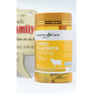 Viên Uống Nhau Thai Cừu Healthy Care Sheep Placenta 5000mg