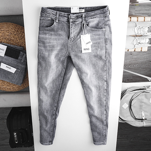 Quần jean nam thiết kế slimfit 2020 tone màu xám bạc nổi bật , bụi bặm và cá tính - Quần bò thời trang nam PAPAZi