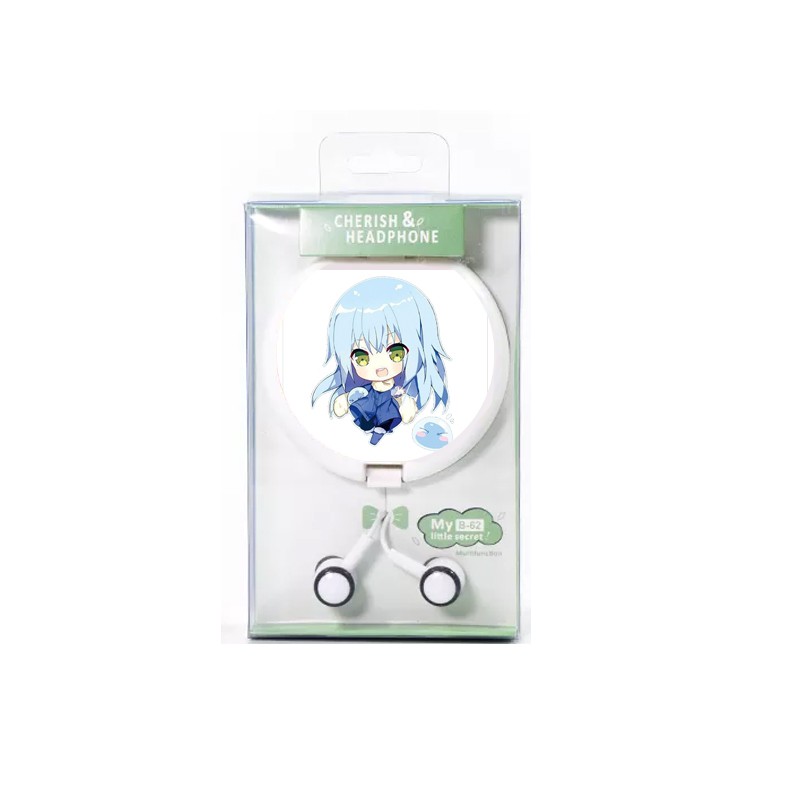 Tai nghe hộp tròn IN HÌNH Tensei-shitara Slime datta Ken Lúc đó, tôi đã chuyển sinh thành Slime anime chibi