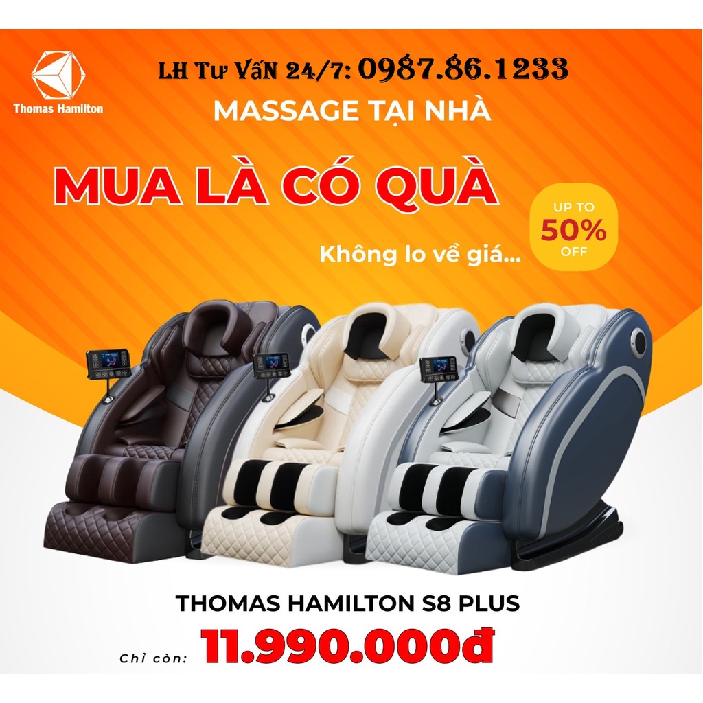 GHẾ MASSAGE TOÀN THÂN NHẬT BẢN THOMAS HAMILTON S8 PLUS+