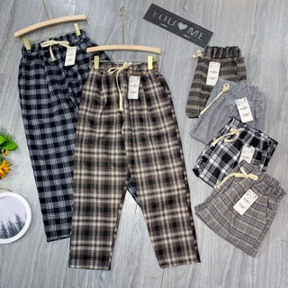 Quần baggy kẻ caro