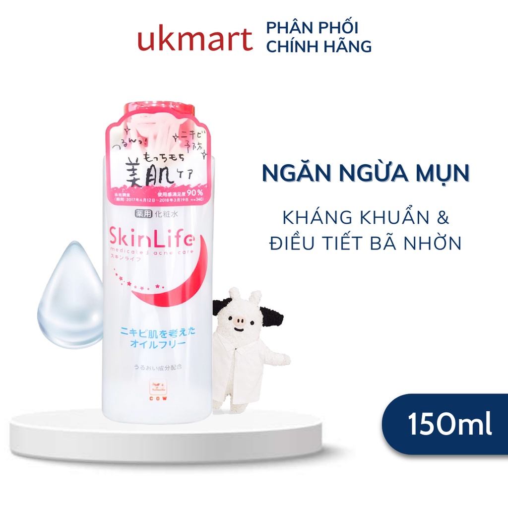 Nước Hoa Hồng Ngăn Ngừa Mụn Cow Skinlife Face Lotion 150ml