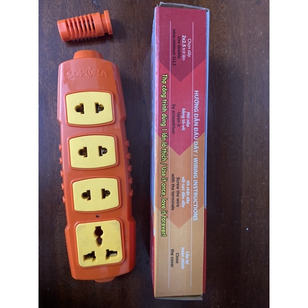 Ổ cắm điện lõi sứ chống cháy SOPOKA 6000W (Chính hãng)