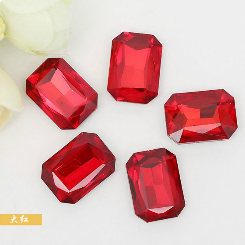 Set 50 Viên Đá Pha Lê Hình Bát Giác 6x8mm Dùng Làm Đồ Trang Sức Thủ Công Đẹp Mắt