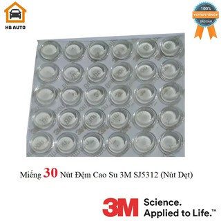 [ NÚT DẸT ] Miếng 30 Nút Đệm Cao Su 3M SJ5312 . Đệm chân đế chống trầy, chống va chạm,chống trượt