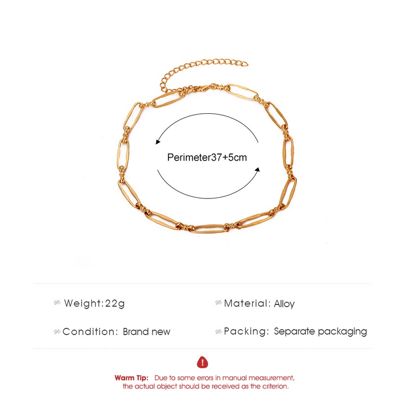 Vòng cổ sợi xích kim loại dày thiết kế đơn giản phong cách punk cho nữ