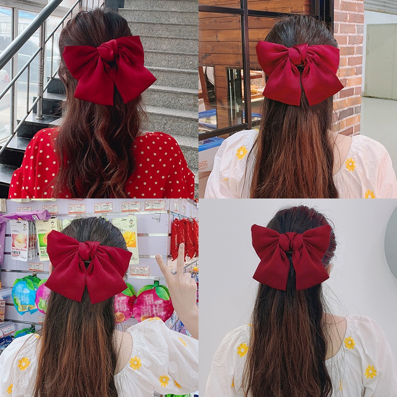 Kẹp tóc nơ ruy băng cỡ lớn thời trang Hàn Quốc - Nalita shop