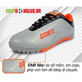 Giày đá bóng trẻ em ebet 6302 màu ghi