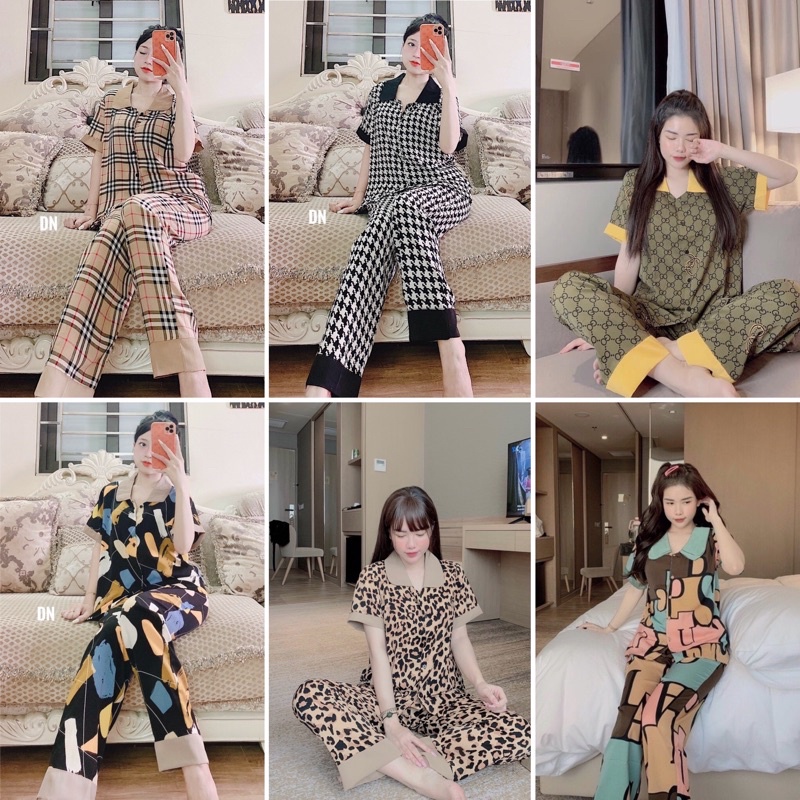 Bộ đồ pijama mặc nhà chất lụa mango loại 1