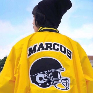 MS46 Áo khoác vàng vàng marcus ảnh thật clip dù 2 lớp form rộng