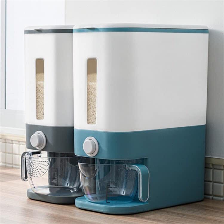 Thùng đựng gạo thông minh 10kg kèm ca vo gạo tự động cao cấp